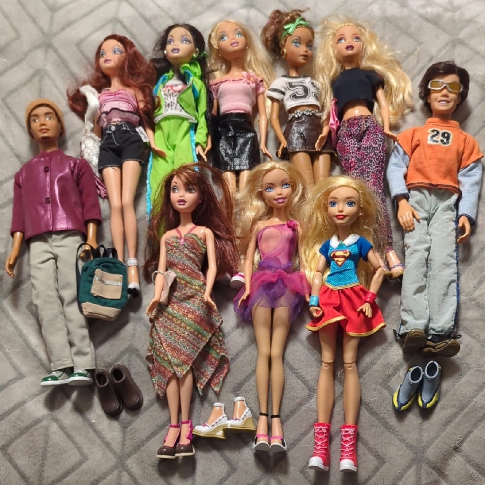 Y2K My Scene‎ Dolls Mattel 10 barbie Doll Lot w/Accessories Shoes Purses